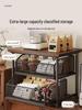 Drawer-Style Coffee Machine & Tea Bag Storage Rack for Countertops