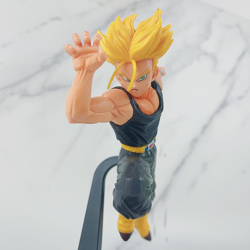 20CM Anime Dragon Ball Torankusu Figure Trunks Fighting Sword Holding Sword Son Goku Model Toy Gift Battle Form Action Figure