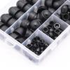 145pcs/set Black Protection Cover  Assorted Plastic Nut Hex Bolt Covers M4 M5 M6 M8 M10 M12 Kit   for Hexagonal Screw Bolt Dome Head