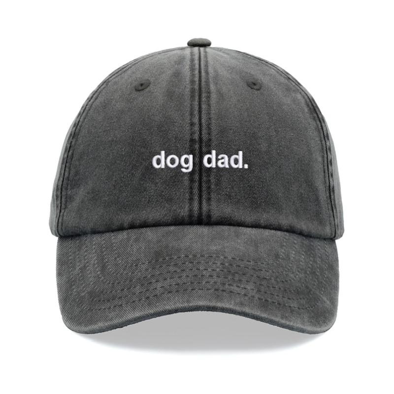 1pc Personality-filled "dog Dad." Printting Baseball Cap for Women,retro Washed  Adjustable Sports Driver Cap for Hiking,Holiday
