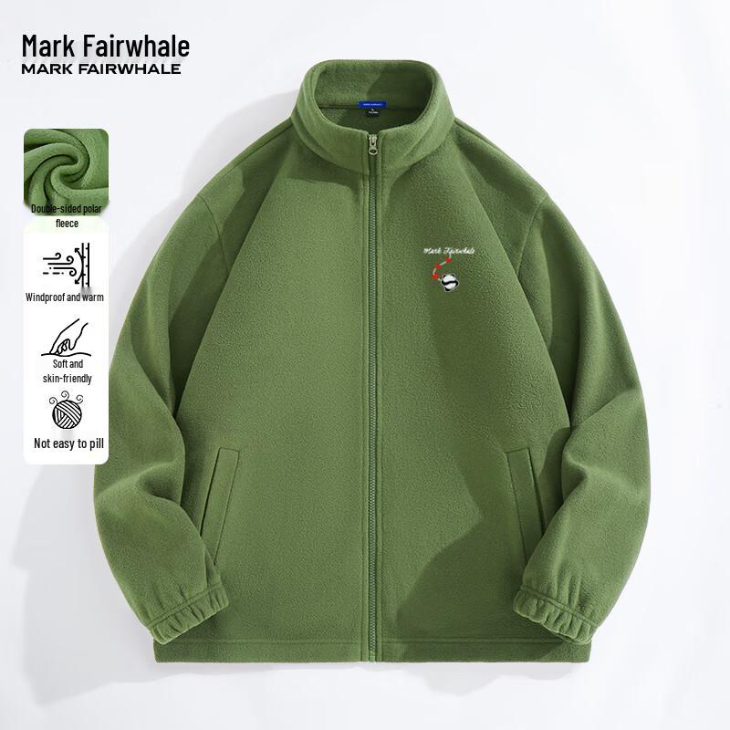 

Mark Fairwhale Men s Double-Sided Fleece Stand-Collar Jacket 3XL