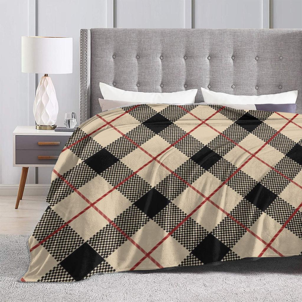Yellow Tartan Soft Warm Blanket Children Plush Throw Blanket Novelty Couch Bed Flannel Bedspread Sofa Bed Cover