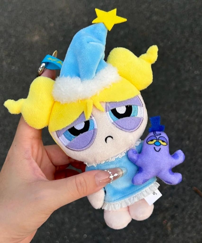 Hugkis Le Superchicche Bollicina Peluche Ciondolo Portachiavi Carino Fascino per Borsa Decorazione Morbida Ripiena Bel Regalo per Donne Decorazione Borsa