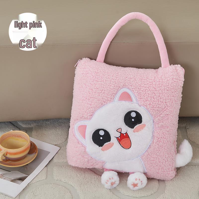 Customized Cartoon Pillow-Blanket: Portable for Car, Crib, or Dormitory Use