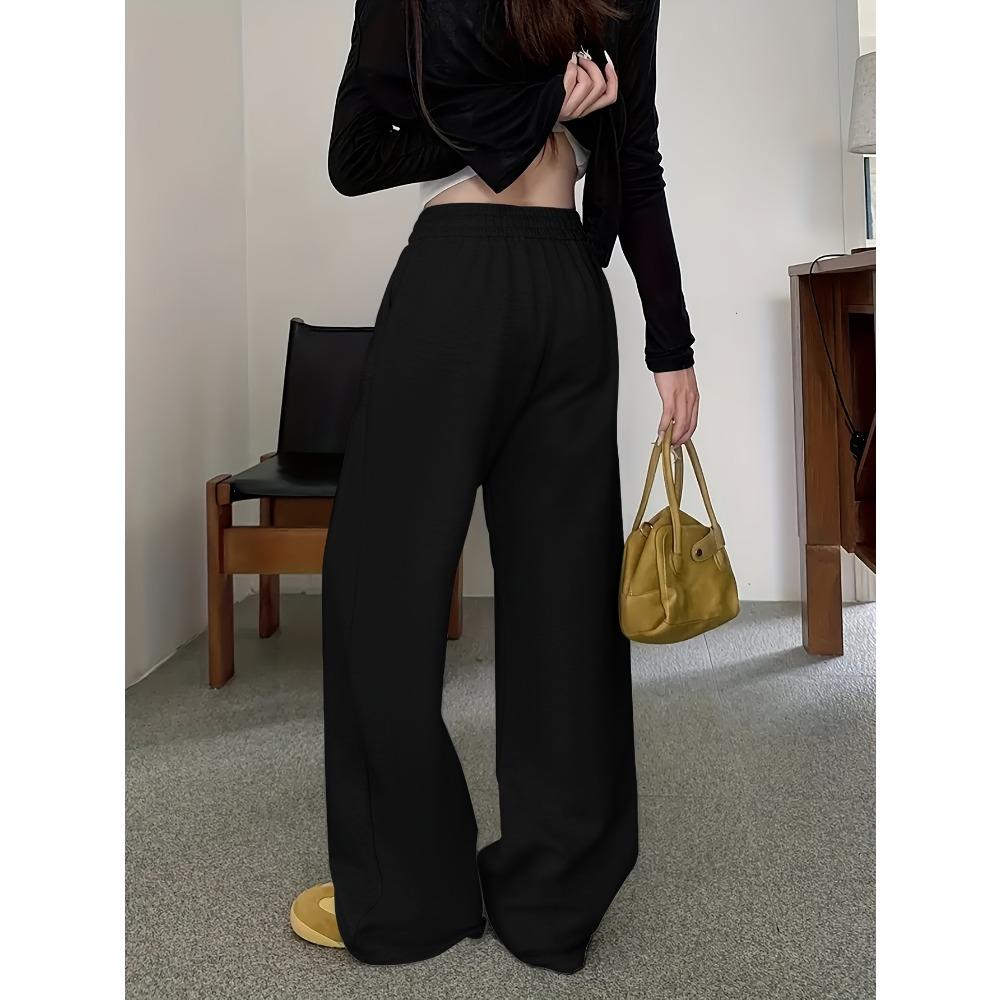 Lockere Hose mit geradem Bein, Bedrucktes Design, Lässige und Modische Hip-Hop Streetwear, Weite Damenhosen