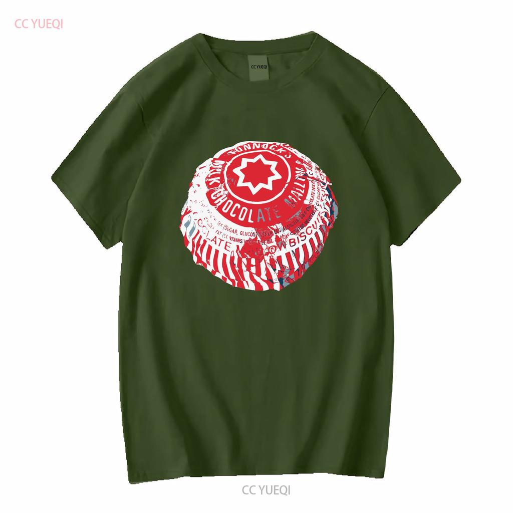 Tunnocks Tea Cake Pop Art Bílé a červené provedení Tričko s dlouhým nebo krátkým rukávem vintage Oprané značkové oblečení Pohodlné