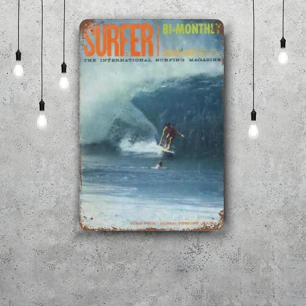 surfing Vintage Metal Tin Signs Posters Decor Retro Metal Plaque Wall Art Decor for Garage Bar