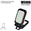 LED COB Work Light Portable Rechargeable Flashlight Magnetic Waterproof Camping Lantern Magnet Design with Power Display