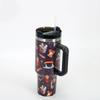 Meoky Creative 5d Christmas 40oz Cup Stainless Steel Vacuum Cups Straw With
