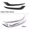 2 STÜCKE Carbon Fiber Texture ABS Auto Front Nebelscheinwerfer Zierleiste Dekorative Aufkleber Auto Exterior Zubehör Für BMW 3GT F34 2013-18