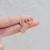 Temperament Asymmetric Zircon Earrings Love Earrings Designer Earrings Girl Earrings
