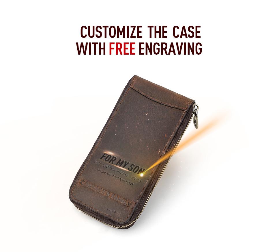 Cutie de depozitare ceasuri din piele retro Crazy Horse cu fermoar – pachet unic