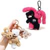 Porte-clés en peluche Ours Combiné Lapin Mignon Pendentif de Sac Cadeaux pour Enfants Décorations