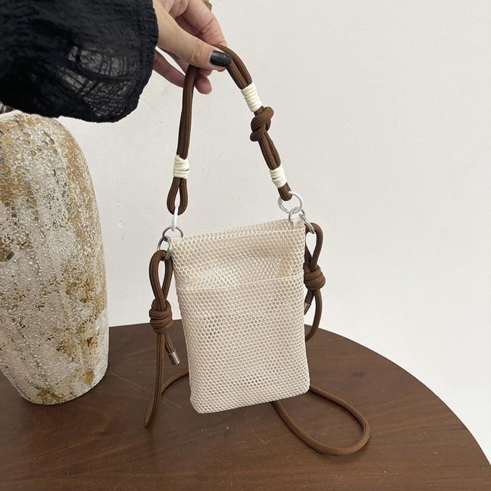 Portable Large Capacity Mesh Shoulder Bags Lightweight Mesh Crossbody Bags Women Handbags