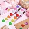 500Counts Sparkling Heart Sticker 25mm Self Adhesive Wrapping Labels for Seal Envelopes Card Wedding Valentines Suuplies