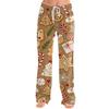 Adult Christmas Print Pants with Loose Fit Sleep Pajama Bottoms for Men Women