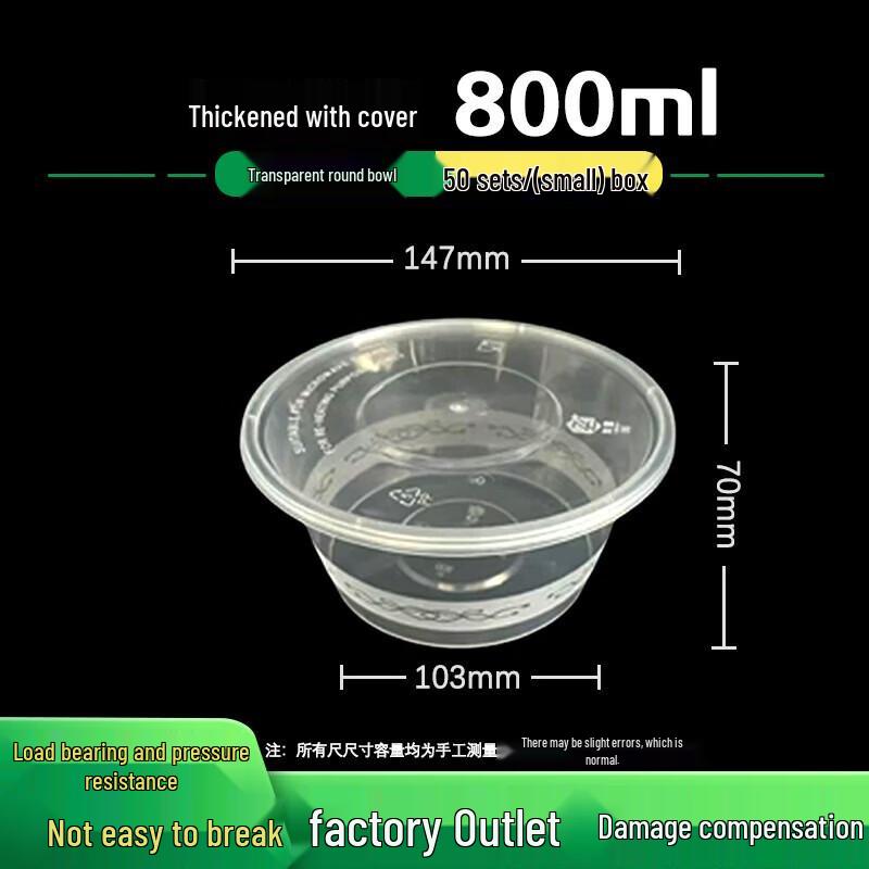 ZL Disposable Food Takeaway Containers 50 sets