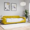 Daybed Yellow 90x200 Cm Velvet