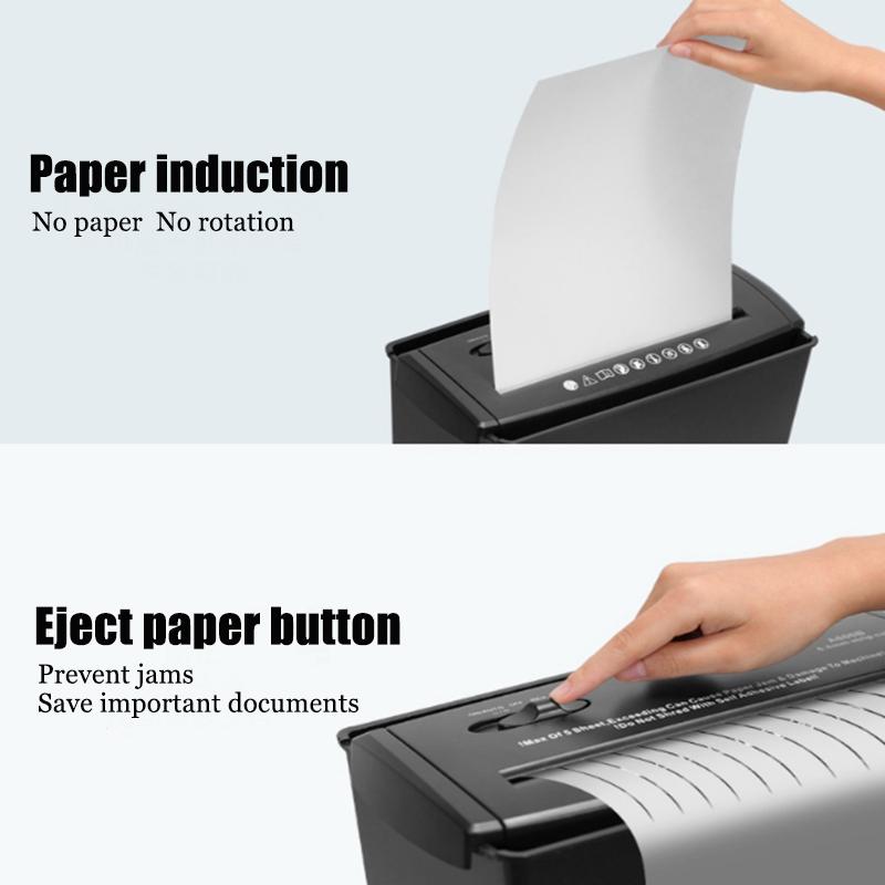 10L 5 Sheet Cross-Cut Paper/Credit Card/Staples Shredder / Basket Home Office 220V