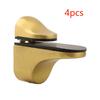 4Pcs Adjustable Glass Shelf Holder Clamps Bathroom Support Brackets Shelves Holder Wood Shelves Support Shelf Brackets 56X30mm