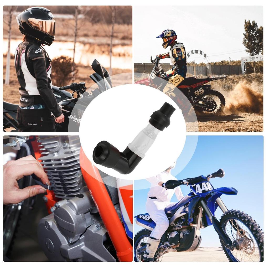 90 Degree Flickering Spark Plug Cap, Flashing Spark Plug Resistor | Motorcycle Dirt Bike