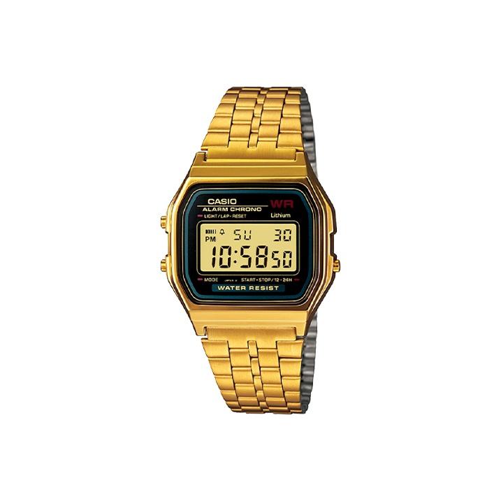 CASIO Women s YOUTH Black Watch A159WGEA-1DF A159WGEA-1DF Gold Watch Case