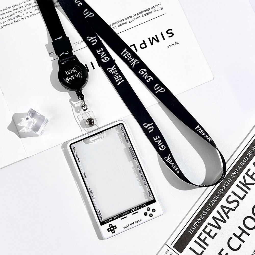 1Pcs New Kpop Card Holder Korean Fashion Transparent Student Card Protector Display with String Photocard Holder for Kids Idol