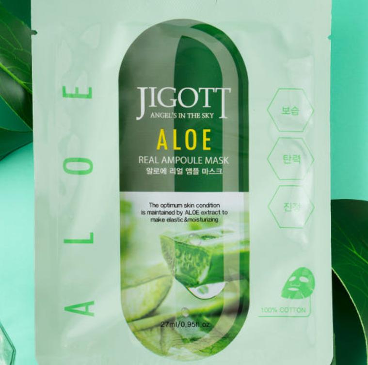 JIGOTT Aloe Real Ampoule Mask Pack | Soothing & Hydrating Sheet Mask