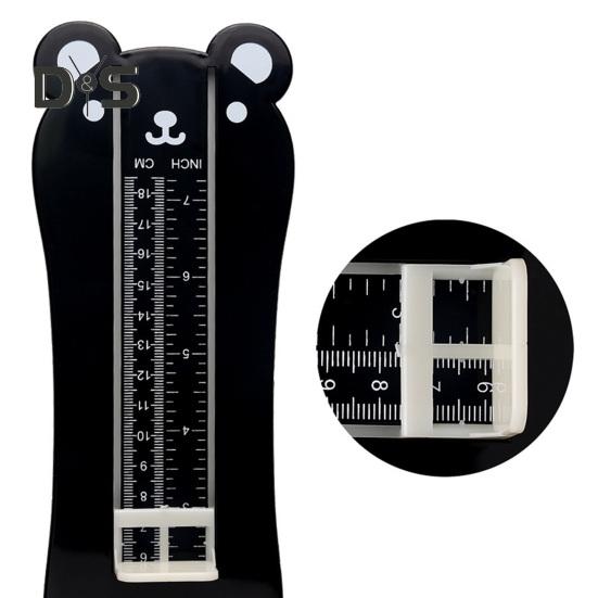 Kreslený medvěd Měřicí zařízení na nohy Kojenci Děti Dospělí Měřidlo délky chodidla Pravítko pro určení velikosti bot Domácí měřič chodidel Tabulka pro přesné měření