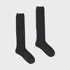 [2EA 1SET] BASIC KNEE HIGH SOCKS_CHARCOAL