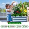 Galvanized Raised Garden Bed with Legs 48×24×32in Large Metal Elevated Planter Box with Drainage Holes for Backyard Patio Balco