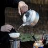 Camping Kettle Portable Lightweight Aluminum Alloy Camp Coffee Pot with Stainless Steel Extended Spout for Outdoor