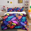 Colorful Tropical Leaves Background Print Bedding Set 1 Duvet Cover 2 Pillowcases For Adult And Children Luxury Gift Full Size