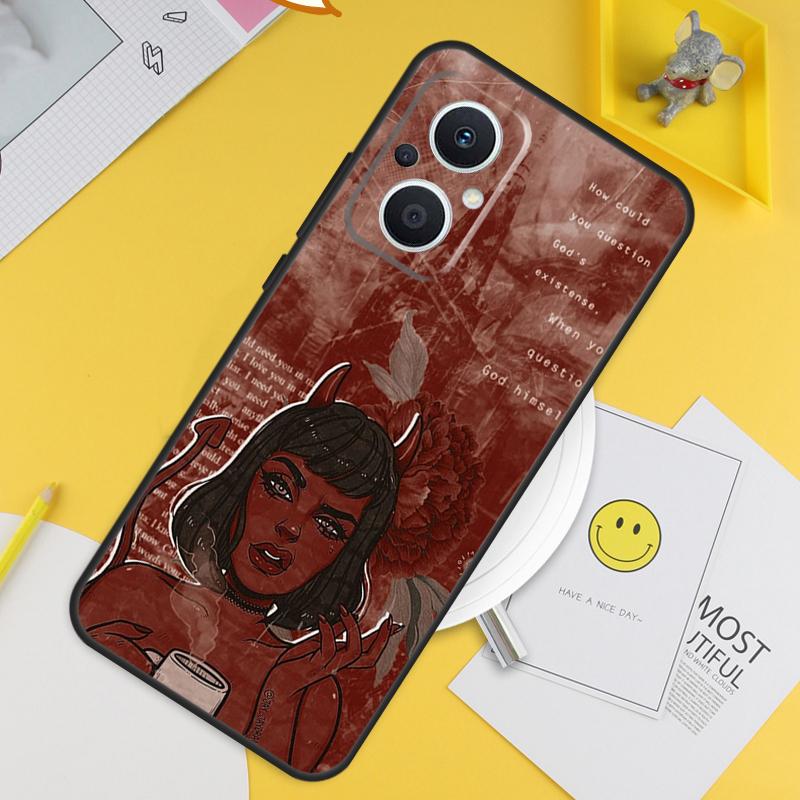 Aesthetic Devil Woman Bad Girl For OPPO Reno 14 12 11 10 13 Pro 8T 11F 12F 13F 14F 7 8 Lite OPPO Find X9 X8 X6 X5 Pro Case