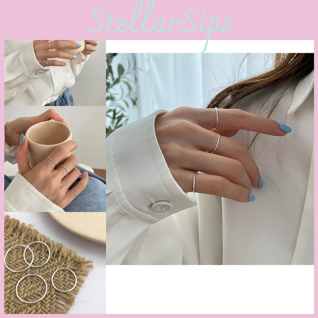 Elegant Korean Minimalist Single Ring For Women With Geometric Design And Adjustable Size