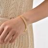 Luxury Zirconia Bangle, Gold Plated CZ Statement Wrist Bracelets for Women, Valentine's Day Wedding Birthday