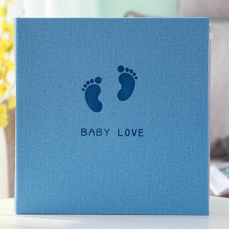 Handun Blue Leather Footprint Photo Album