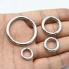 Stainless Steel Spring Gate O Ring Openable Keyring Bag Strap Buckle Trigger Snap Clasp Clip Connector DIY Accessories 12-35mm