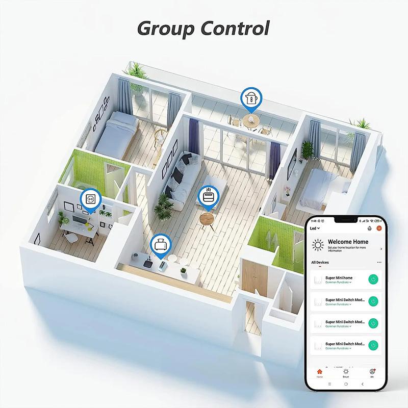 EWelink 16A Mini WiFi Smart Switch DIY Relay Module Circuit Breaker Timer APP Remote Control Works with Alexa Google Smart Home