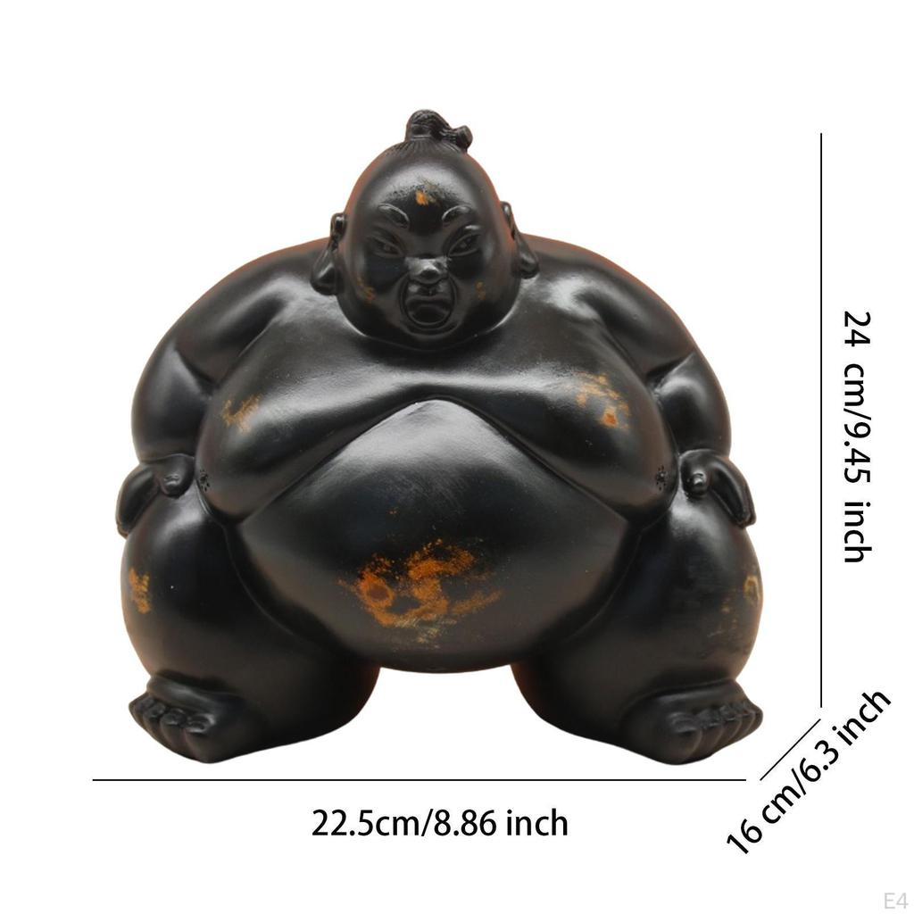 Mini Sumo-staty Te-djur Prydnad för Kontor och Vardagsrum