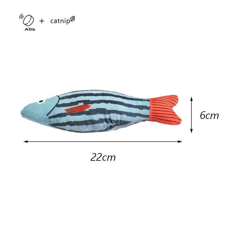Squeaky Sea Fish Shape Sphynx Cat Toy Catnip Plush Stuffed Pet Toys for Cats Gotas Kitten Kedi Funny mascotas Play Accessories