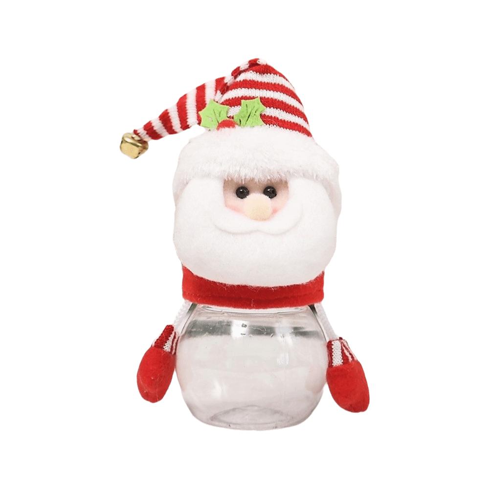With Lid Christmas Candy Jar Santa Claus Candy Box Cartoon Cute Candy Storage Bottle Kids Gift