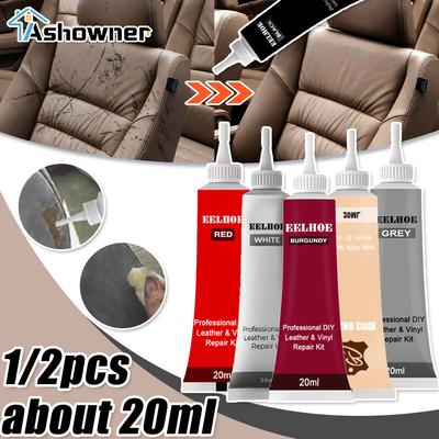 20ml Leather Repair Gel Car Seat Sofa Scratches Leather Cleaner Complementary Repair Color Refurbishing Cream Paste Repair Crack