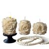 1 Pcs Rose Flower Cylinder Candle Silicone Mold DIY Handmade Flower Candle Plaster Soap Resin Crafts Mould Valentine's Day Gift