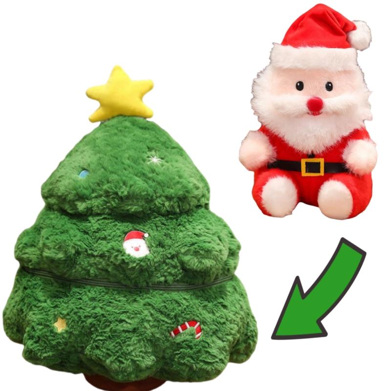 Latest Enjoyable Hot Xmas Series Plush Doll Pillow Elk Santa Tree Combined Plush Toy Home Decor Designed For Boys Plus Girls Xmas Present