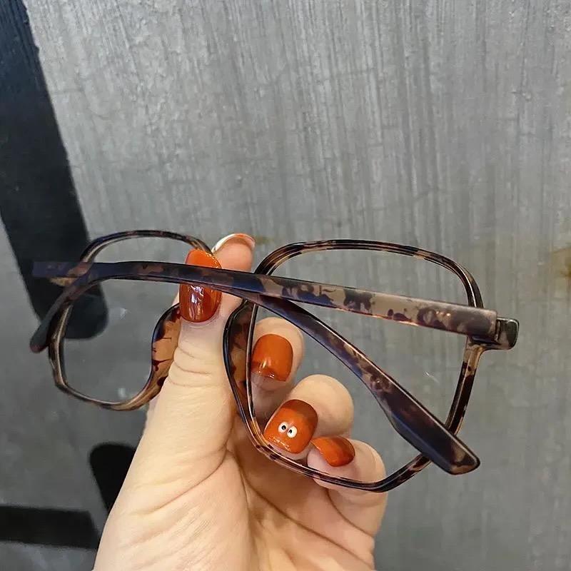 Vision Comfort Cyberpunk-Inspired Square Glasses - Full Frame Lightweight Pc Material For Computer Tv Phone Use