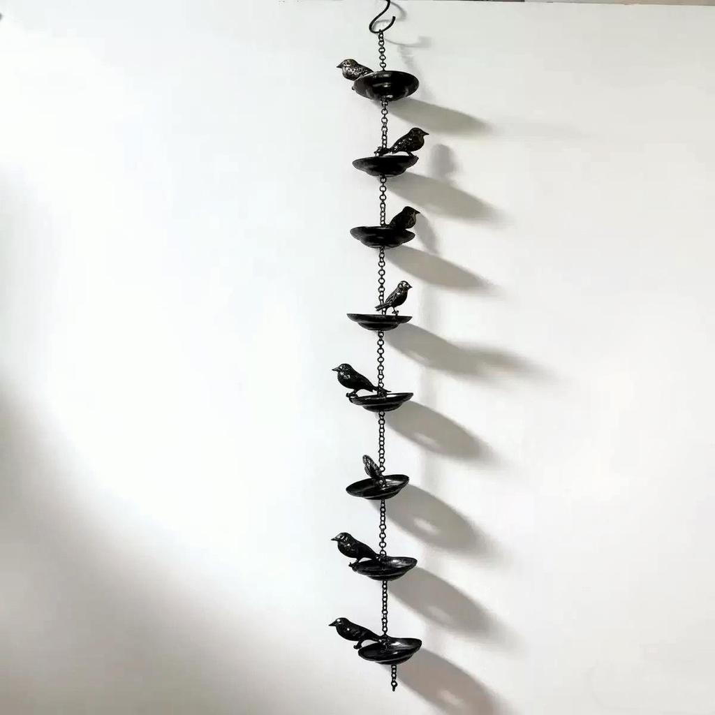 Cross-border Best-selling Bird Rain Chain: Courtyard Decoration & Wind Chime Metal Crafts