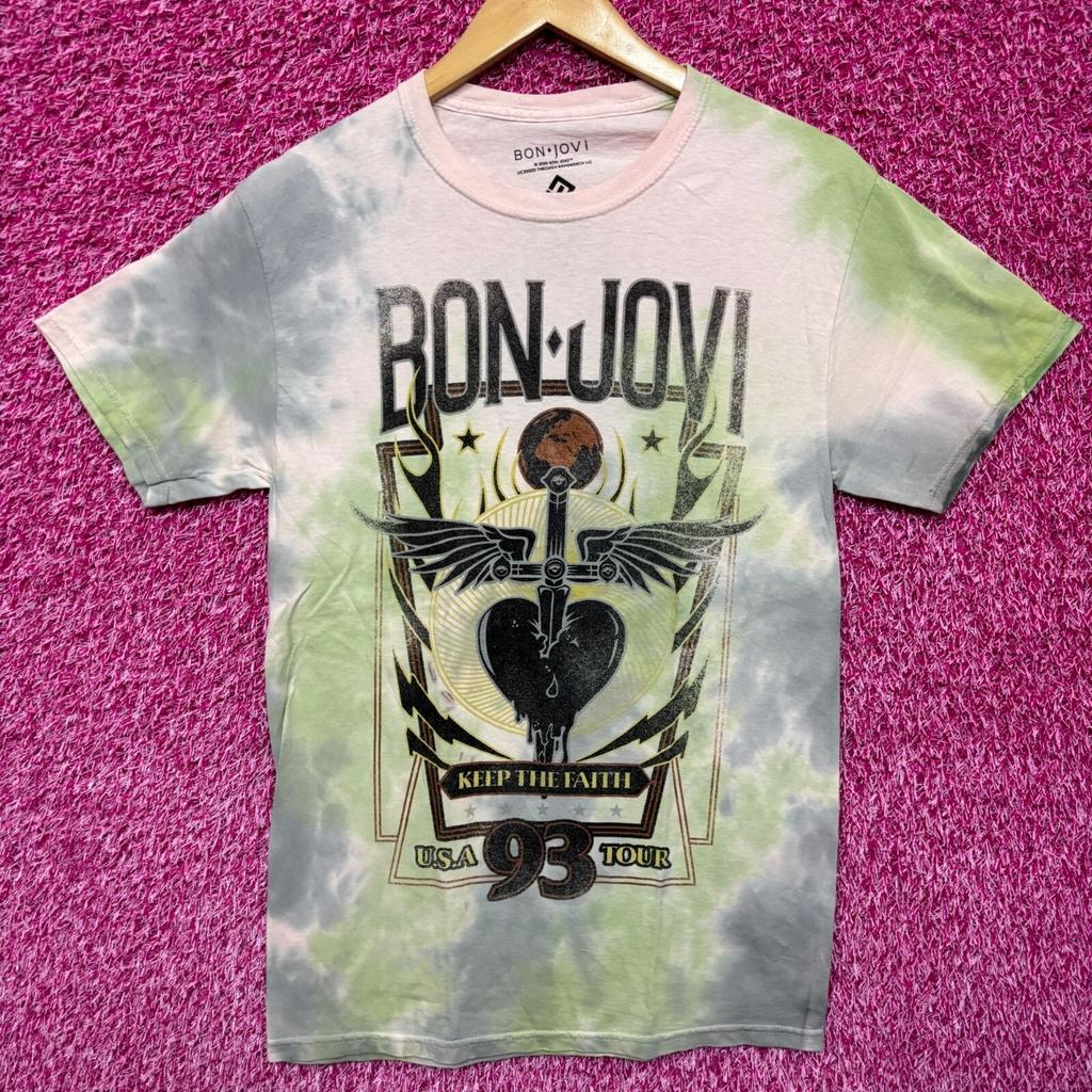 Bon Jovi Heartbreaker Keep the Faith 1993 Tour USA Arena Rock Tie Dye S