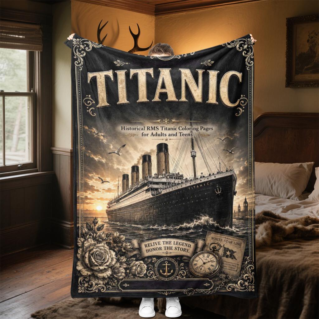 Titanic  Plush Blanket Soft Comfortable All Seasons Blanket Sofa Office Naps Blanket Outdoor Travel Throw Perfect Gift