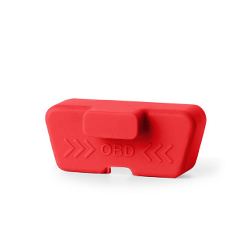 

Універсальний силіконовий чохол-замок для автомобільного OBD Водонепроникна кришка Захисний рукав для OBD червоний